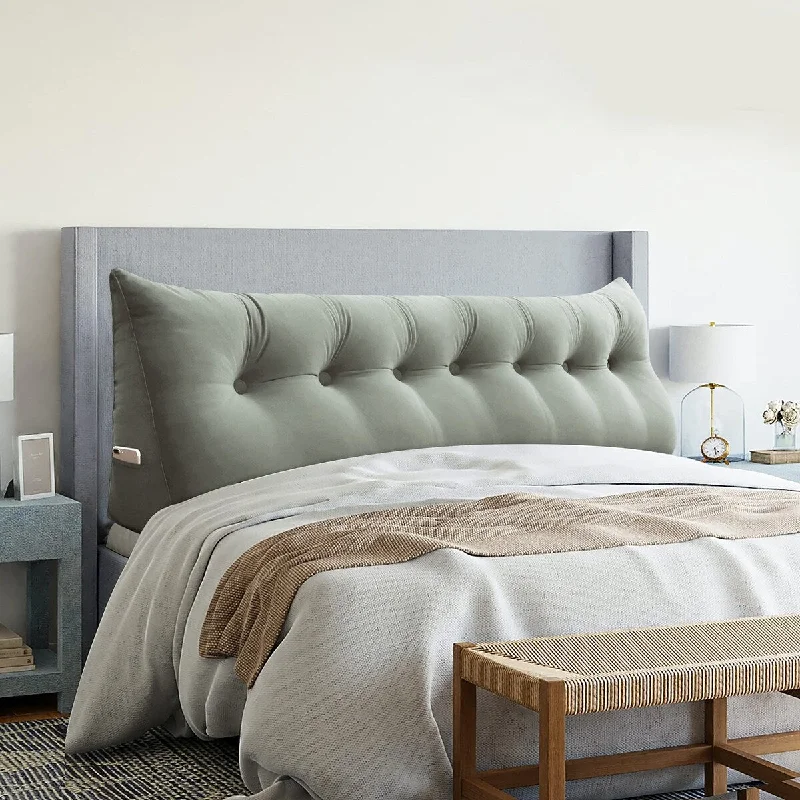 Rest Reading Pillow Daybed Pillows Triangular Headboard Wedge Pillows Bolster Gap Filler Triangle Back Cushion - Taupe