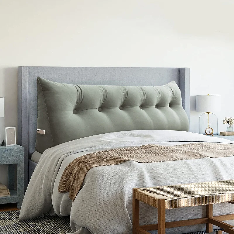 Rest Reading Pillow Daybed Pillows Triangular Headboard Wedge Pillows Bolster Gap Filler Triangle Back Cushion - Taupe