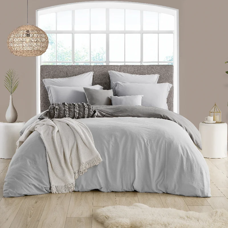 Swift Home Extra Soft Reversible Crinkle Microfiber Duvet Cover Set (Comforter Not Included)