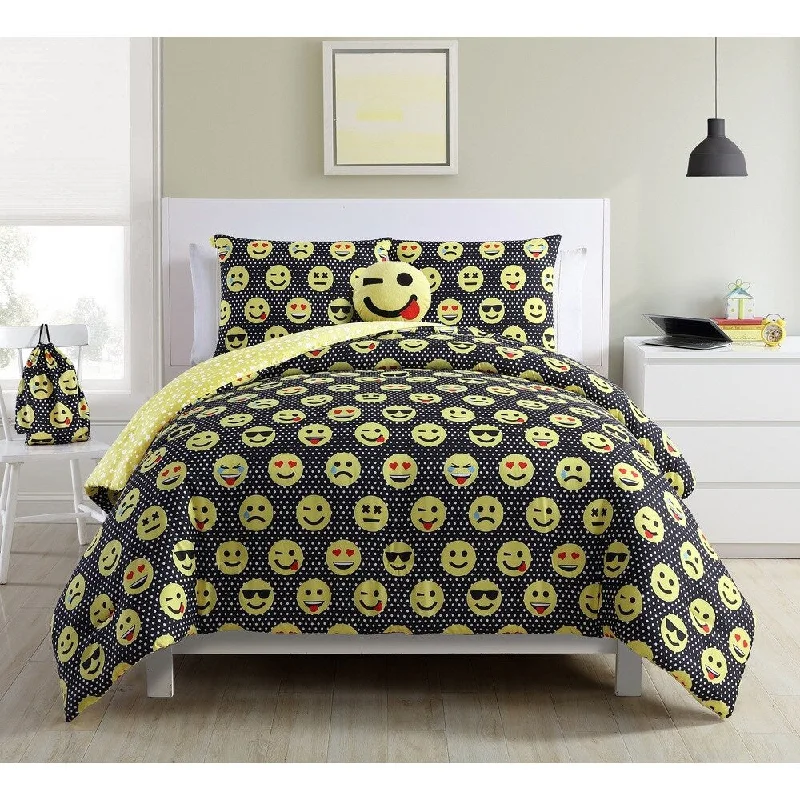 VCNY Home Facey Emoji Comforter Set