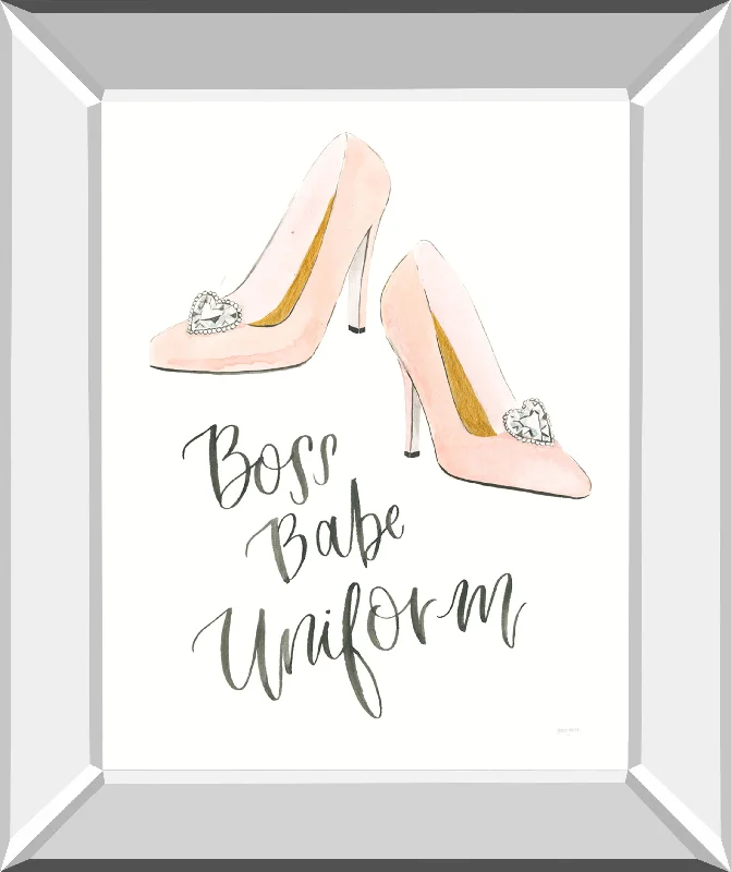 Boss Babe III By Jenaya Jackson - Mirror Framed Print Wall Art - White