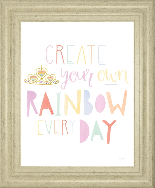 Lets Chase Rainbows III By Jenaya Jackson - Framed Print Wall Art - White