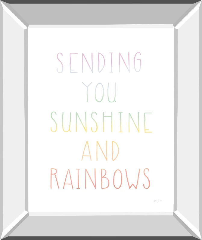 Lets Chase Rainbows VI By Jenaya Jackson - Mirror Framed Print Wall Art - White