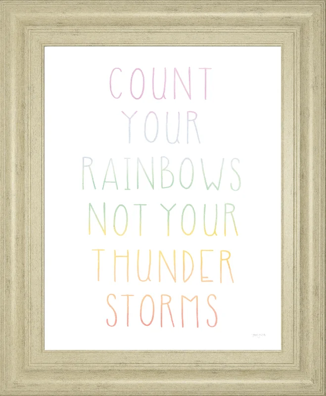 Lets Chase Rainbows VII By Jenaya Jackson - Framed Print Wall Art - White