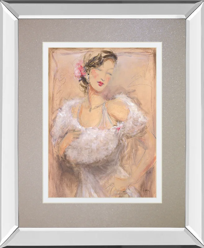 Stole My Heart Il By Dupre - Mirror Framed Print Wall Art - Pink