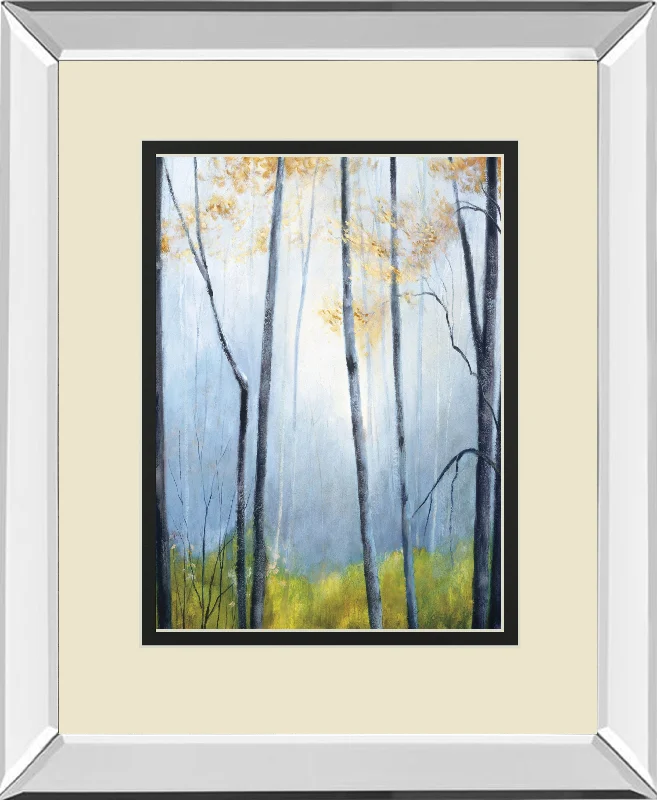 Tranquil River By Striffolino R. Mirrored Frame - Blue