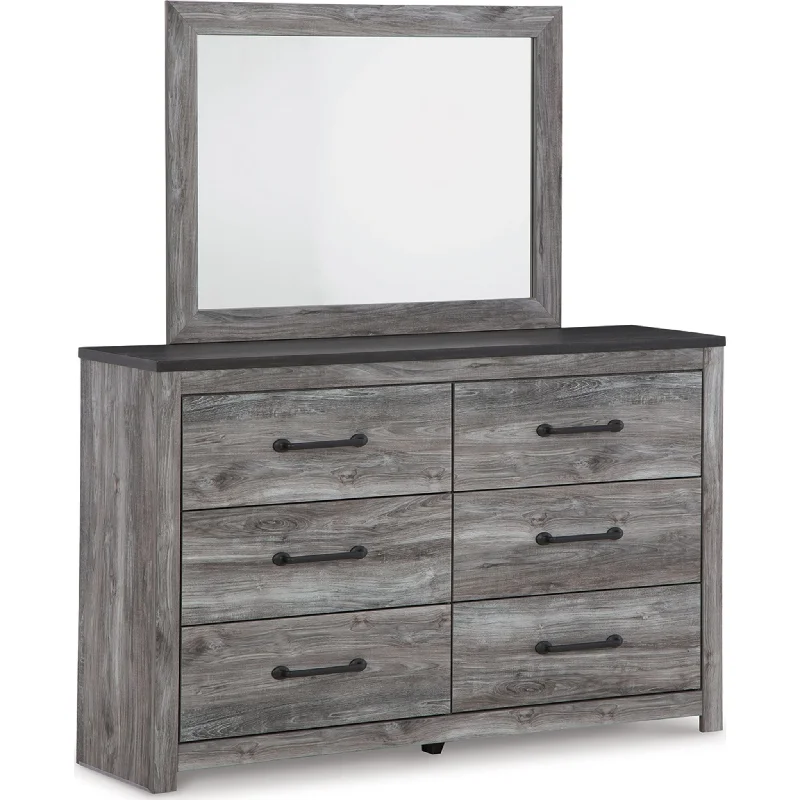 Bronyan Dresser and Mirror - Dark Gray