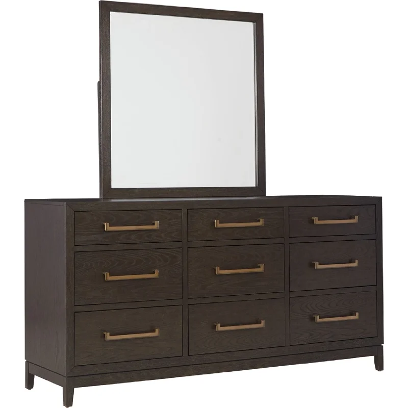 Burkhaus Dresser and Mirror - Brown