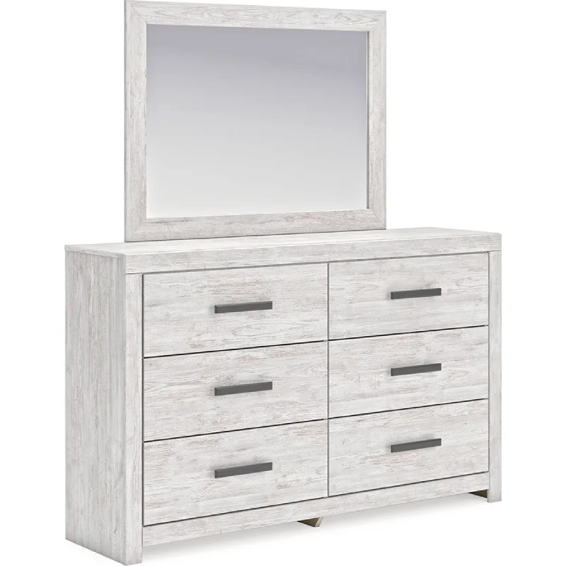 Cayboni Dresser and Mirror - Whitewash