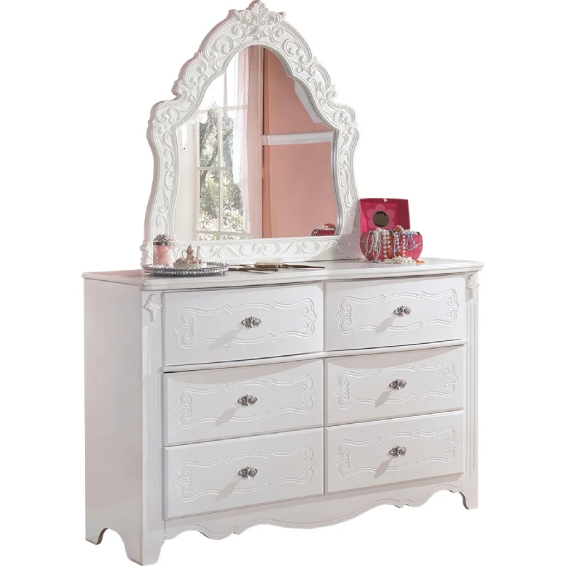 Exquisite Dresser and Mirror - White