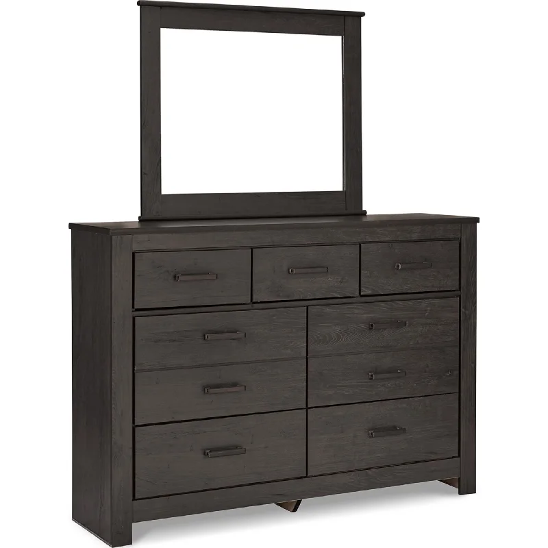 Brinxton Dresser and Mirror - Charcoal