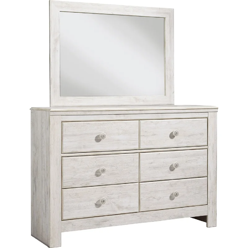 Jareth Dresser and Mirror - Whitewash