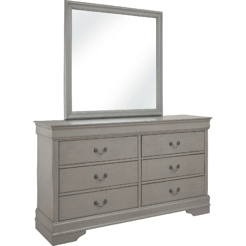 Kordasky Dresser and Mirror - Gray