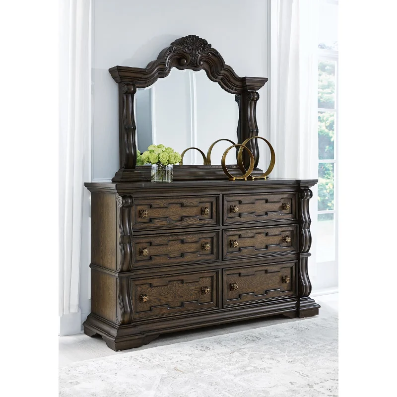 Maylee Dresser and Mirror - Dark Brown