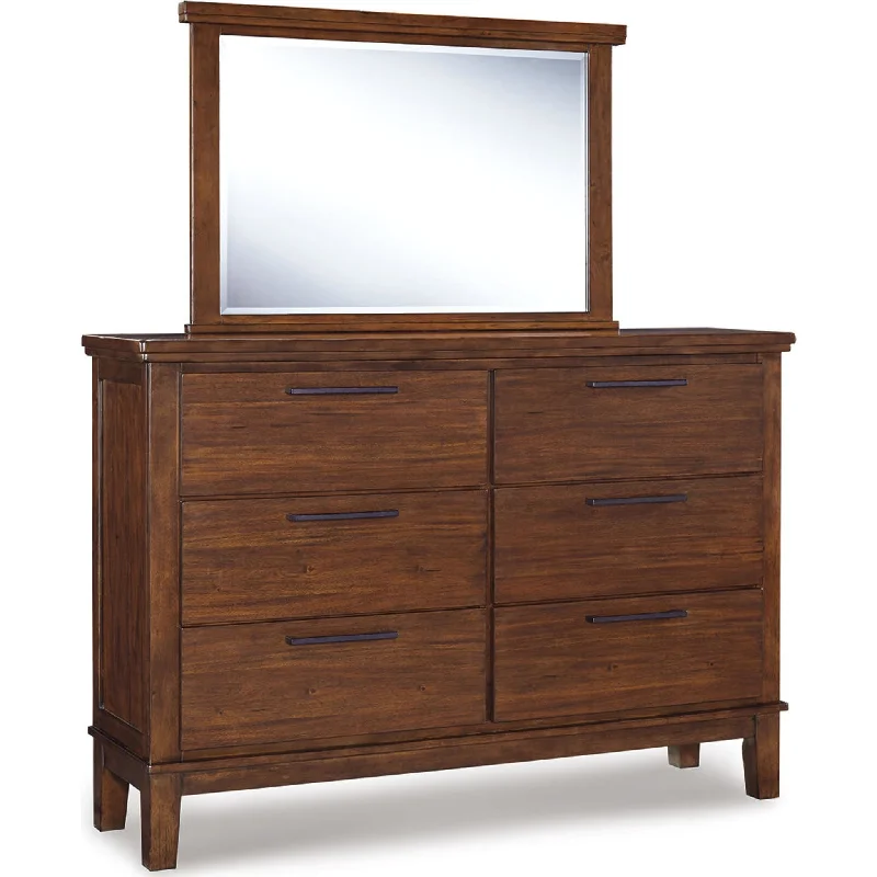 Ralene Dresser and Mirror - Dark Brown