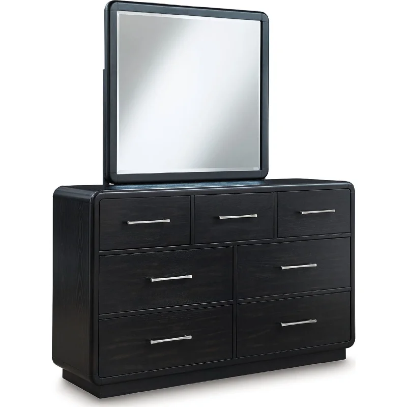 Rowanbeck Dresser and Mirror - Black