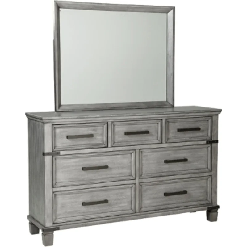 Russelyn Dresser and Mirror - Gray