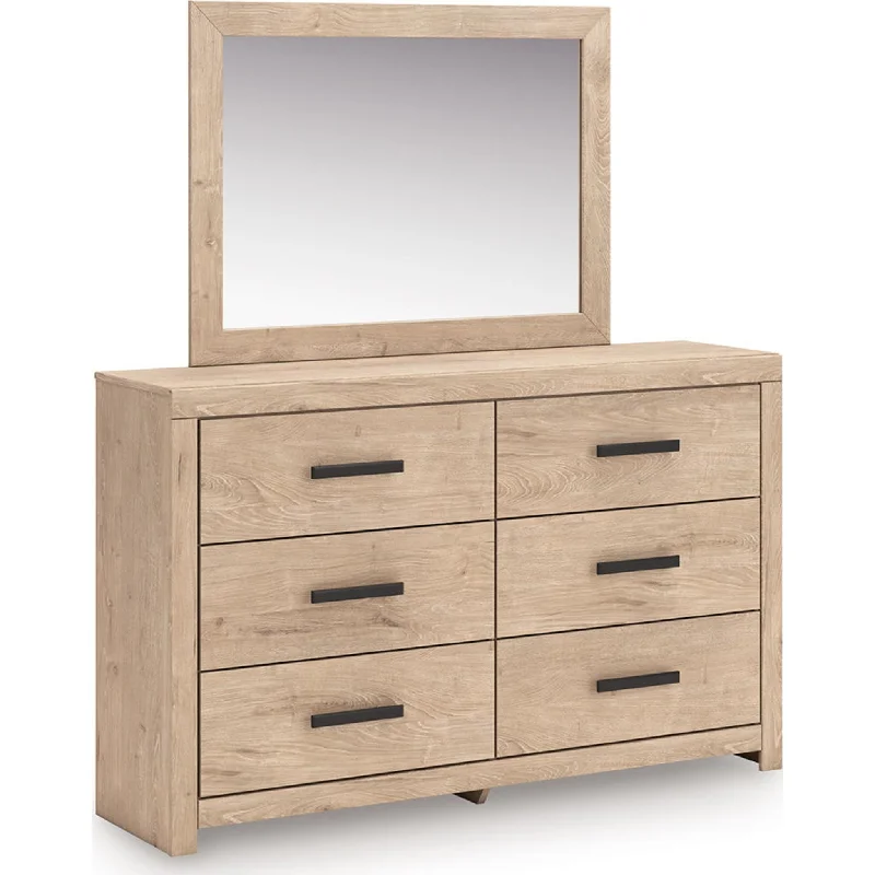 Sanginlane Dresser and Mirror - Tan