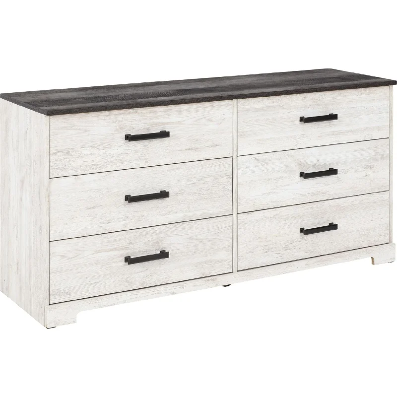 Shawburn Dresser - Whitewash/Charcoal Gray