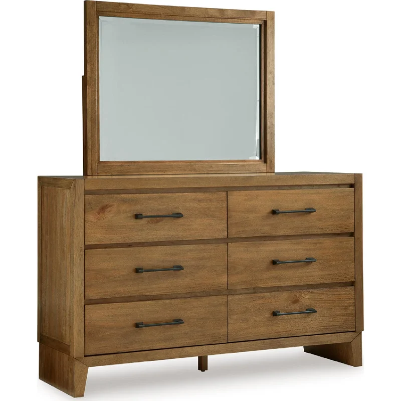 Sherbana Dresser and Mirror - Light Brown