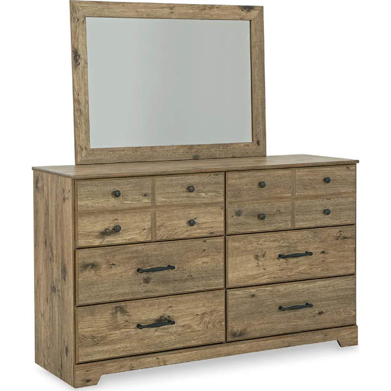 Shurlee Dresser and Mirror - Light Brown