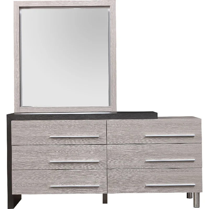 Silverado Dresser and Mirror - Grey