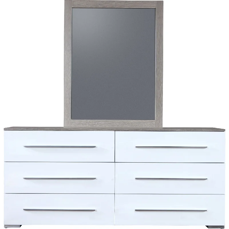 Sofia Dresser and Mirror - Grey