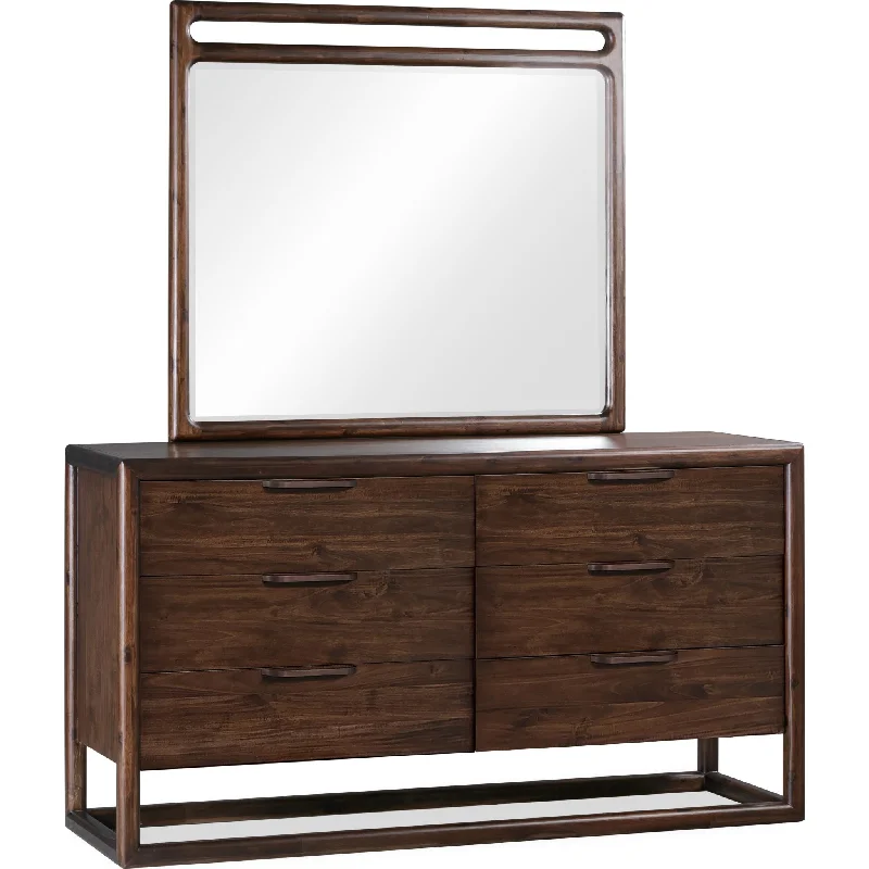 Sol Dresser and Mirror - Brown Spice