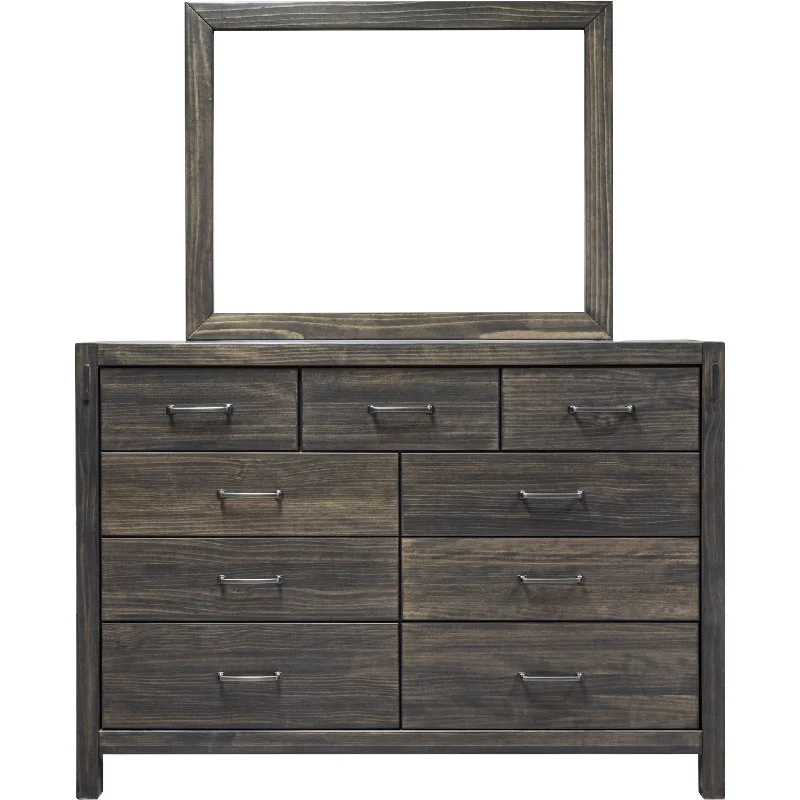 Stella Dresser and Mirror - Charcoal