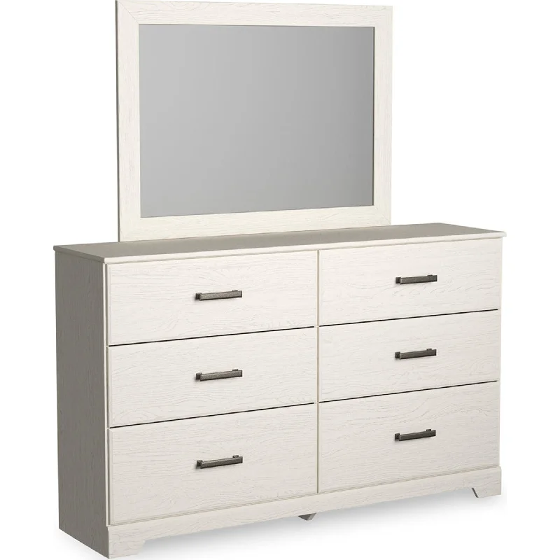 Stelsie Dresser and Mirror - White