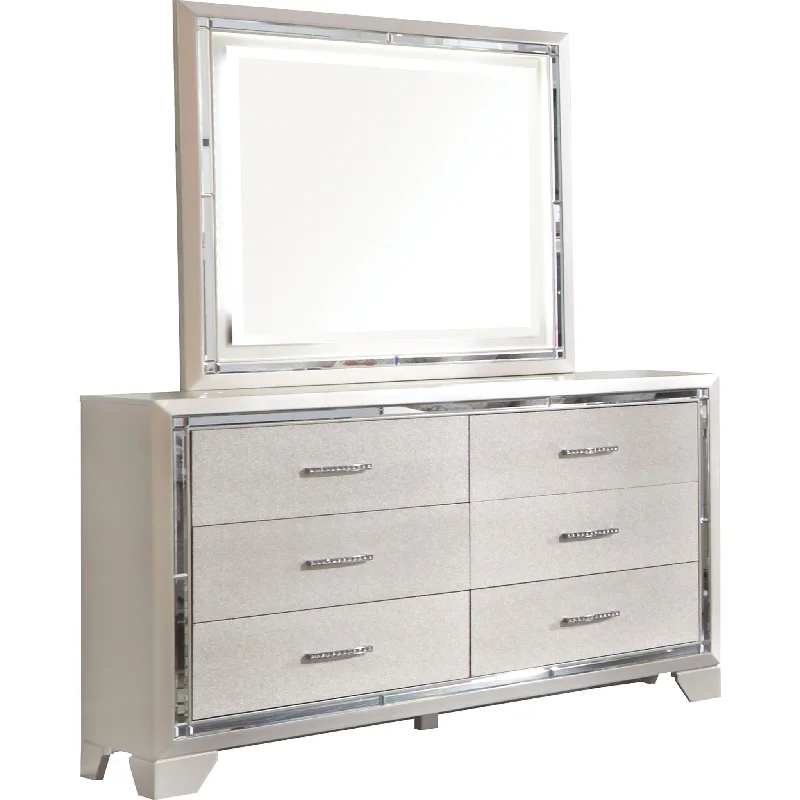 Summer Hill Dresser and Mirror - Silver