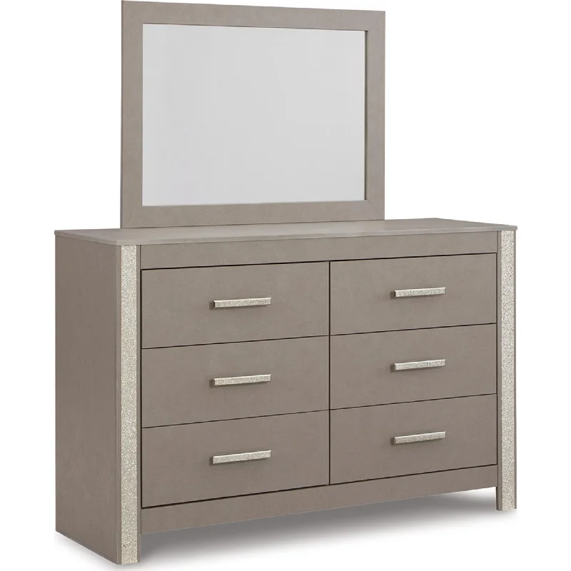 Surancha Dresser and Mirror - Gray