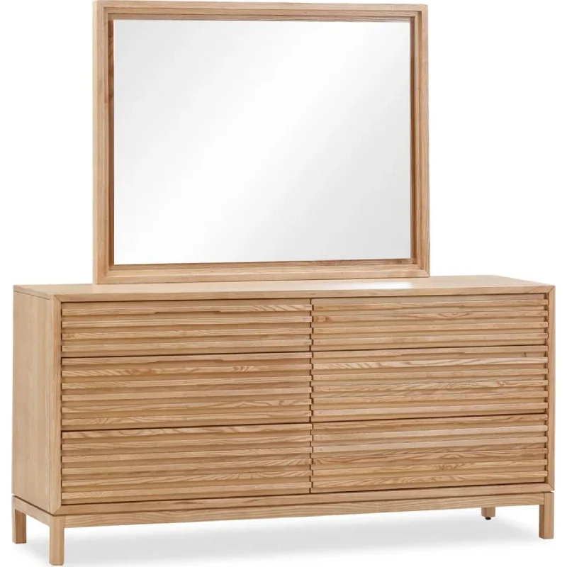 Tanner Dresser and Mirror - Flaxen