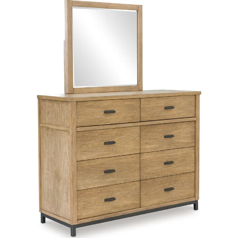 Tomtyn Dresser and Mirror - Light Brown