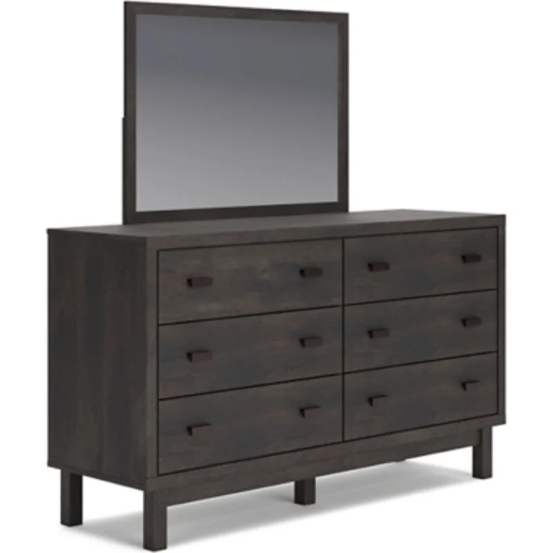 Toretto Dresser and Mirror - Charcoal