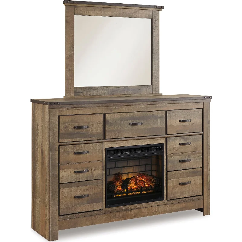 Trinell Dresser and Mirror - Brown