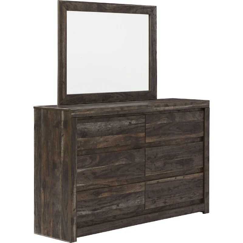 Vay Bay Dresser and Mirror - Charcoal