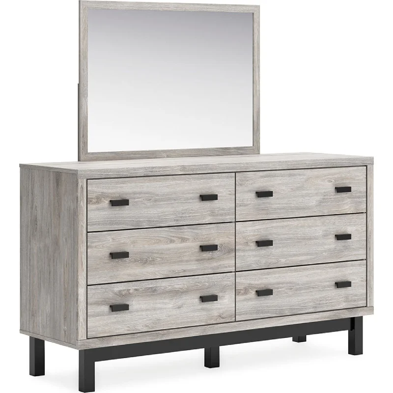 Vessalli Dresser and Mirror - Gray